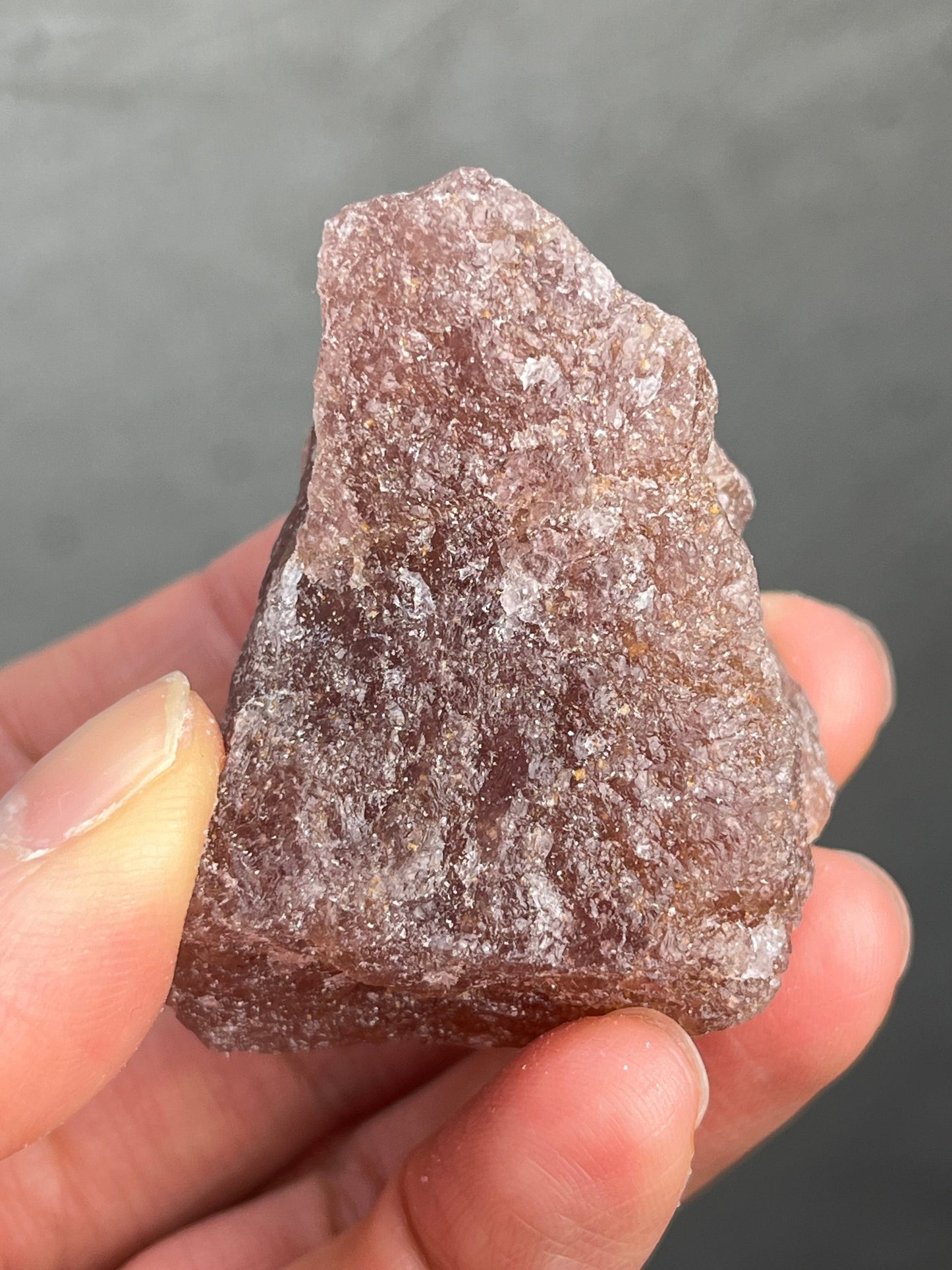 Jordbærkvarts Rå, 3-5cm