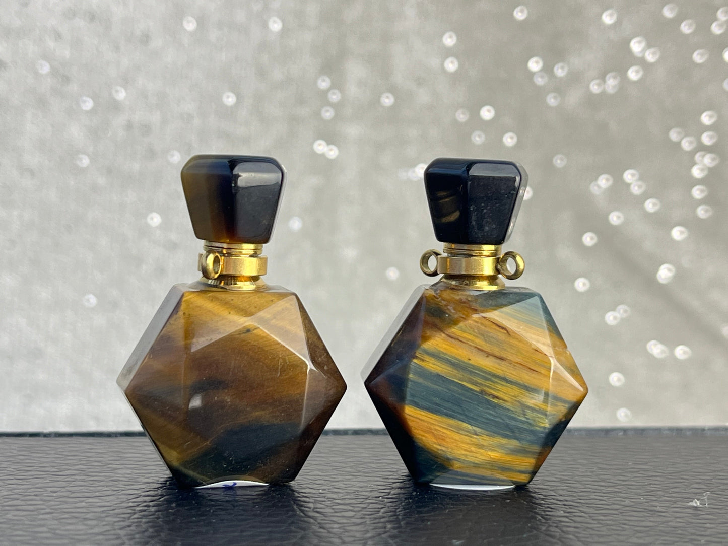 Parfymeflaske/ Anheng, Tigerøye