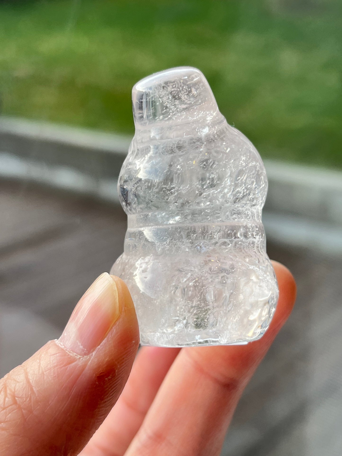 Bergkrystall Klar kvarts snømann